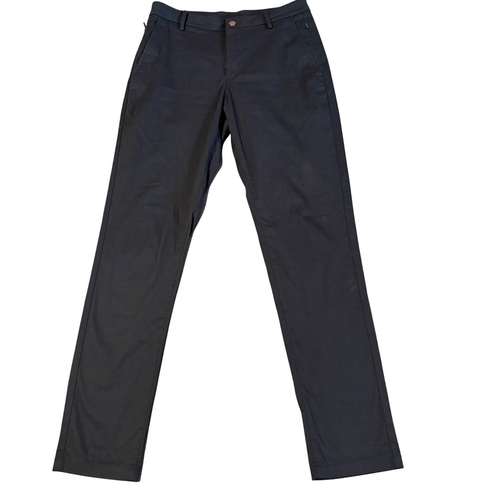 Birddogs Chino Pants Mens 32x32 Black Stretch Performance Golf Trousers Slim Fit